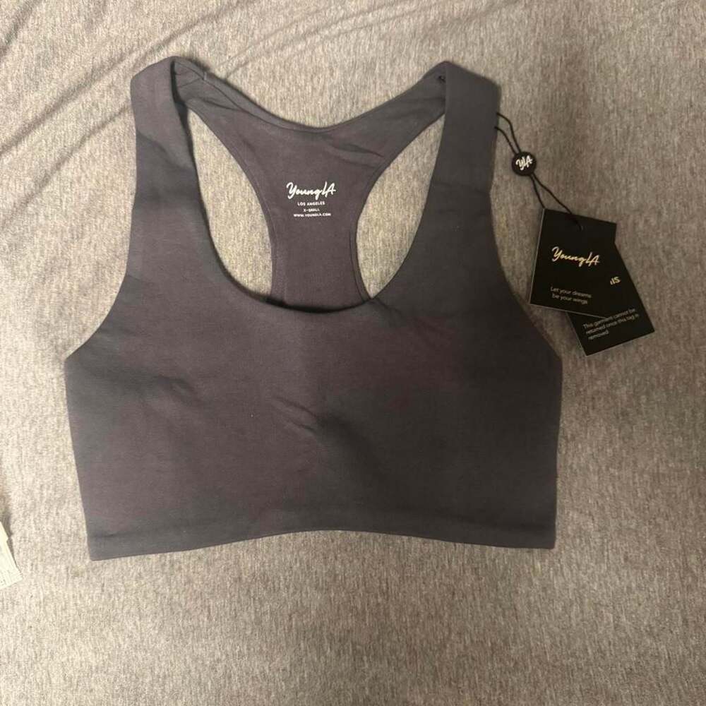 YoungLA Racerback Sports Bra Gray XS
